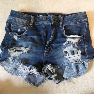 American Eagle Distressed Denim Shorts.